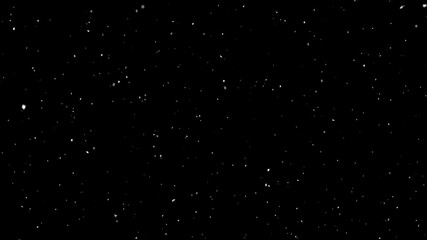 Snow flakes Christmas overlay, black background. Winter, slowly falling snow effect. High quality 4k footage - Powered by Adobe