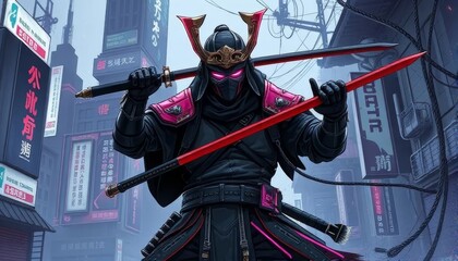 Urban Cyberpunk Samurai	
