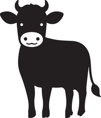 Cow silhouette vector art work