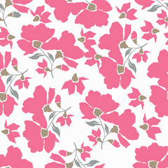 pattern, flower, seamless, vector, floral, leaf, nature, wallpaper, illustration, design, decoration, plant, spring, art, ornament, summer, butterfly, leaves, silhouette, flowers, vintage, texture, 