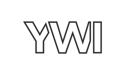YWI logo design template with strong and modern bold text. Initial based vector logotype featuring simple and minimal typography. Trendy company identity.
