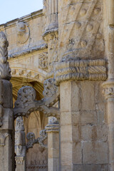  The Jerónimos Monastery balcony showcasing intricate stone carvings, National Monument and UNESCO World Heritage Site.