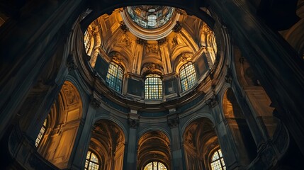 Obraz premium Low-angle view of Frauenkirche showcasing stunning architecture image