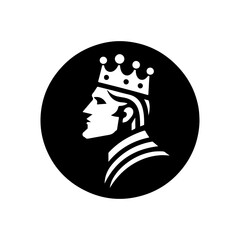 King line icon vector. king face elegant logo icon vector template.