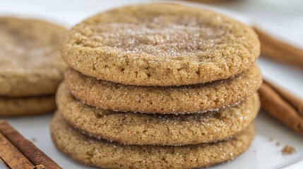 Soft and chewy cinnamon cookies made with a touch of cinnamon sugar.