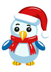 Penguin in Santa's hat