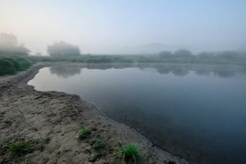 misty morning on the river