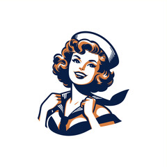 pin up girl wearing navy seal uniform logo