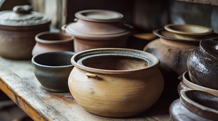 Old American cooking pots, usually made of clay or stone, were round and thick.  They were perfect for boiling, stewing, or roasting food, keeping it warm and adding a special taste.