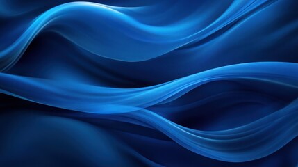 Obraz premium Abstract blue waves create a fluid, calming visual for backgrounds or design projects.
