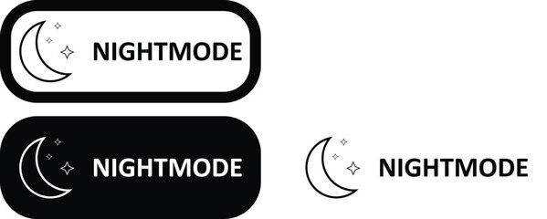Day and night toggle switch icons set. Collection of on off. Sun and Moon icons for dark light mood. Dark mode and light mode switch button for website and mobile app. day night modes switch isolated.