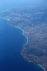 mediterranean coast and coastline of greece