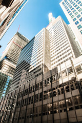 Fototapeta premium Tower and Grosse Gallusstrasse Street at Bankenviertel business district