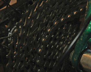 bike chain and cassette