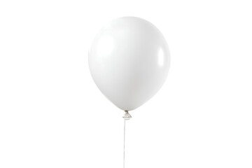 Blank White Balloon Mockup Inflated Isolated on Transparent & White Background | PNG File with Transparency