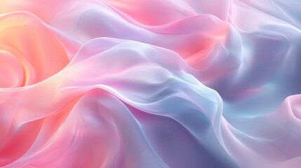 Obraz premium Ethereal pastel waves in soft flowing fabric textures