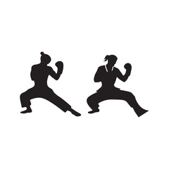 Fototapeta premium Creative Set Of Illustration Boxing Logo Design