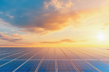 Solar Panels at Sunset  Renewable Energy  Clean Energy  Alternative Energy  Photovoltaic Panels  Sustainable Energy  Power Generation  Solar Farm  Sol