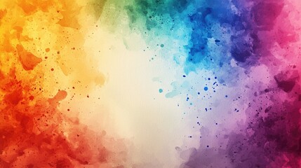 Fototapeta premium Vibrant watercolor splash with a rainbow gradient effect