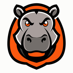 Playful Hippo Mascot Logo Vector Illustration for SVG and Cricut Designs