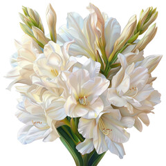 Obraz premium bouquet of flowers in a beautiful spring garden filled with blooms and petals.