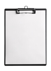 blank clipboard with blank paper