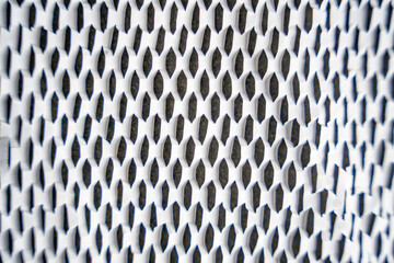 Texture of corrugated white paper for safe transportation, in which the goods brought by the courier delivery service are wrapped, environmental packaging concept. Eco background