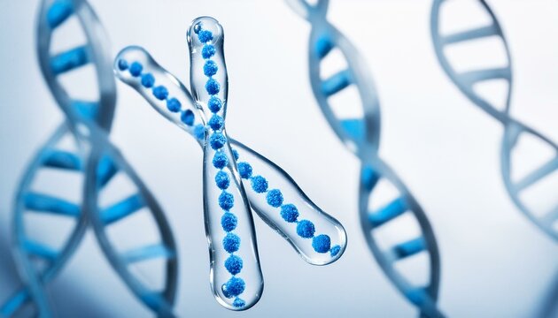 chromosome dna mRNA rRNA helix white background 