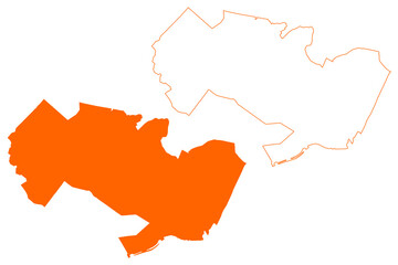 Utrechtse Heuvelrug municipality (Kingdom of the Netherlands, Holland, Utrecht province) map vector illustration, scribble sketch map