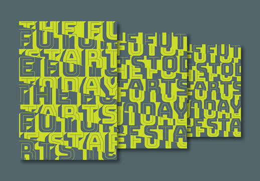 Modern Poster Layout with Stacked Typography Aesthetics