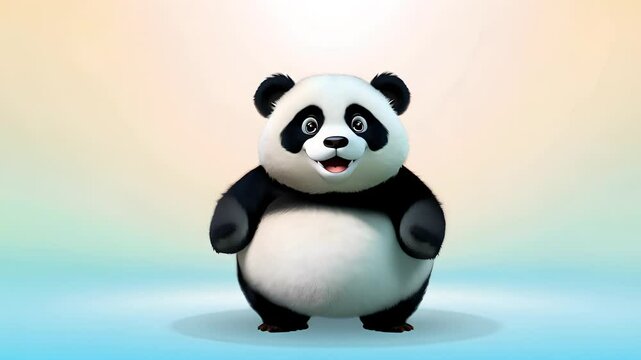 Cute panda dancing