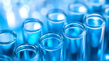 Laboratory test tubes composition background