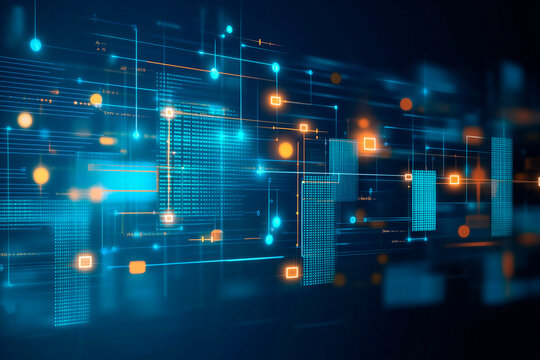 Abstract Network and Data Flow Visualization - Powered by Adobe