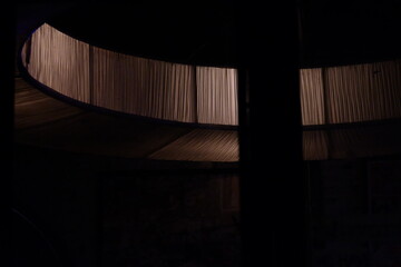 wooden bridge in the wall