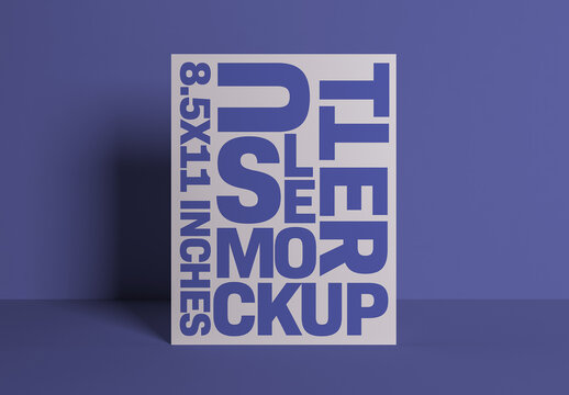 Minimal US Letter Paper Mockup