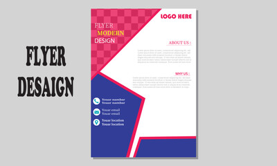 modern flyer design  Creative professional modern corporate business printable geometric flyer design template in A4