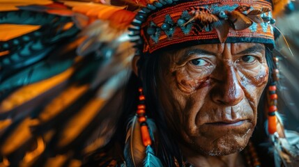 Moctezuma's Legacy: Portrait of a Man Dressed as the Aztec General