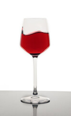 Glass of red wine isolated on white background 1