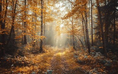 Fototapeta premium Beautiful forest. Autumn forest