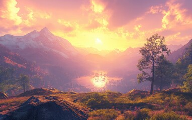 Obraz premium Game pc landscape