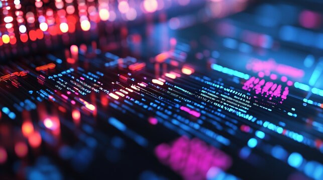 A close-up of AI-powered software analyzing large data sets in a laboratory, speeding up research outcomes.