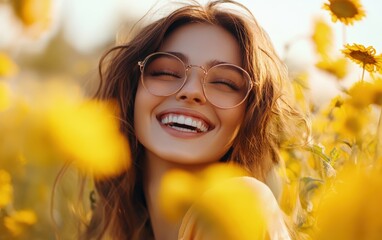 Smiling woman. Happy face