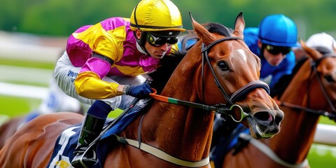 Thrilling Finish: Jockey Leads the Race to Victory