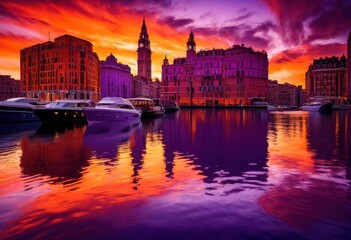 dynamic travel designs showcasing iconic landmark silhouettes captivating visual display, architecture, scenery, skyline, graphic, representation, tourism