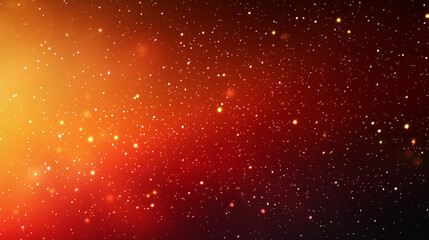 Red and Gold Sparkling Background with Glitter and Shimmering Particles