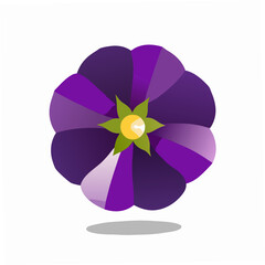 This digital product features a vibrant vector illustration of a Petunia flower, showcasing its delicate petals and natural beauty, ideal for floral designs, botanical art, or nature-themed projects.