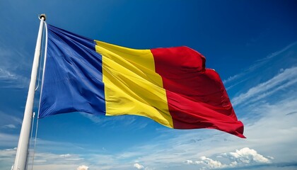 ルーマニアの国旗(waving national flag of Romania.)
