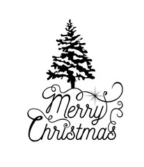Merry Christmas Text, Merry Christmas Background vector, Christmas greeting Card, hand drawing. Not AI, Vector illustrations