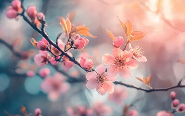 Spring flowers. Spring trees in blossom