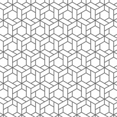 Seamless geometric pattern based on Japanese ornament Kumiko.